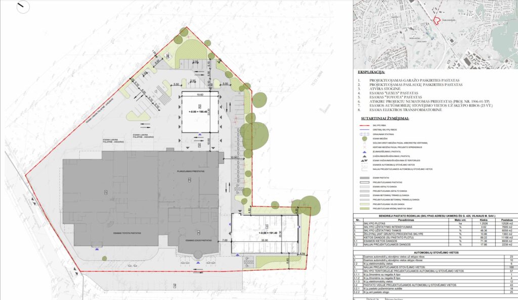 Mototoja Ukmerges g. plėtra 2 (Ukmergės g. 425) - Parking facility, Showroom / Service center - visualization