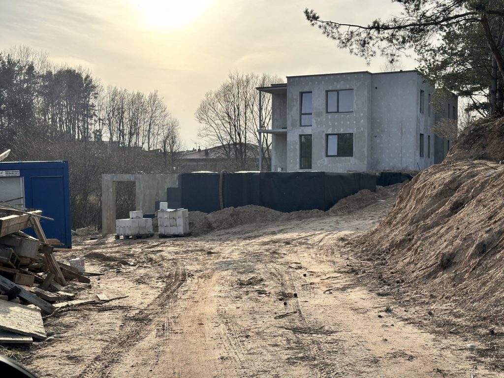 Upelio namai (Upelio g. 1A, 1B, Gineitiškės) - Row housing - construction photos