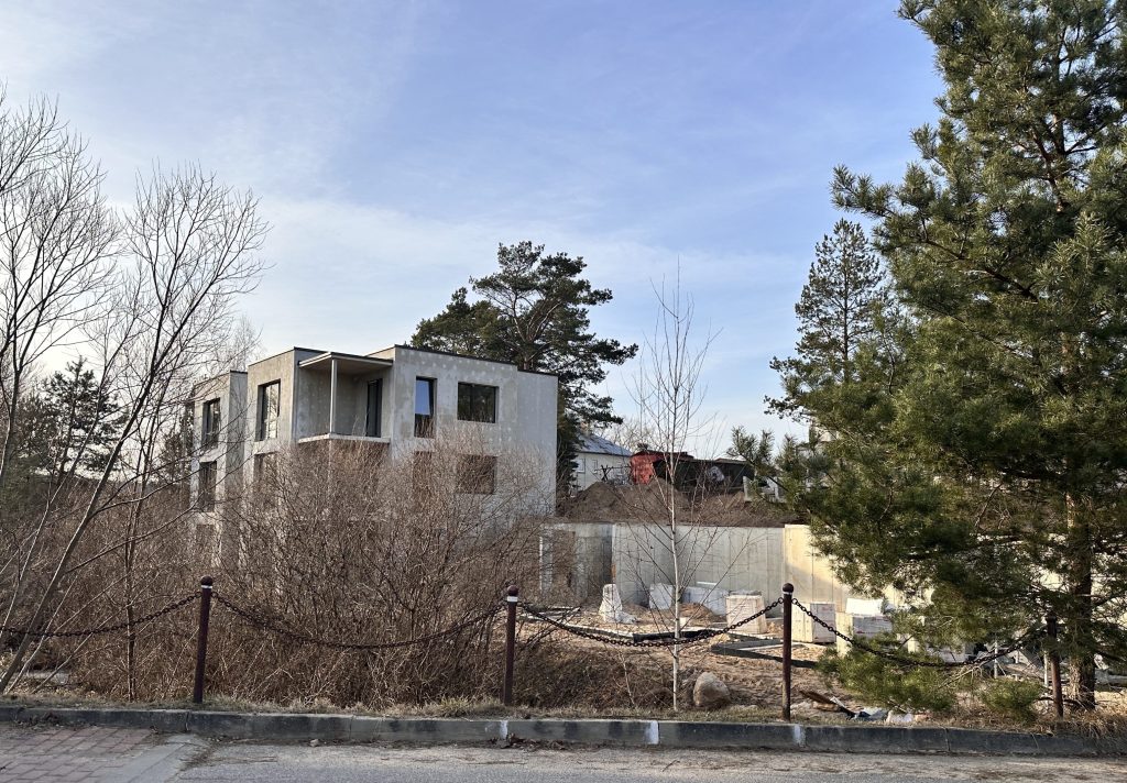 Upelio namai (Upelio g. 1A, 1B, Gineitiškės) - Row housing - construction photos