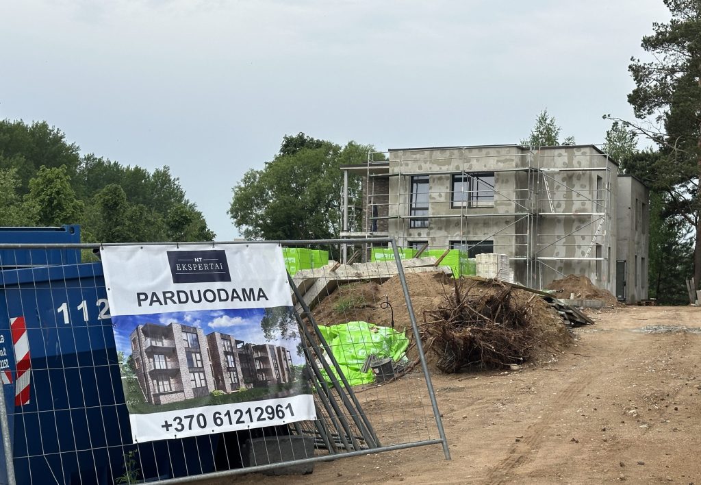 Upelio namai (Upelio g. 1A, 1B, Gineitiškės) - Row housing - construction photos