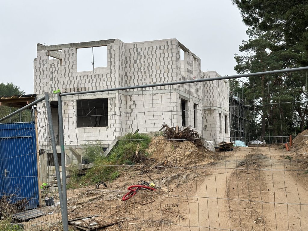 Upelio namai (Upelio g. 1A, 1B, Gineitiškės) - Row housing - construction photos