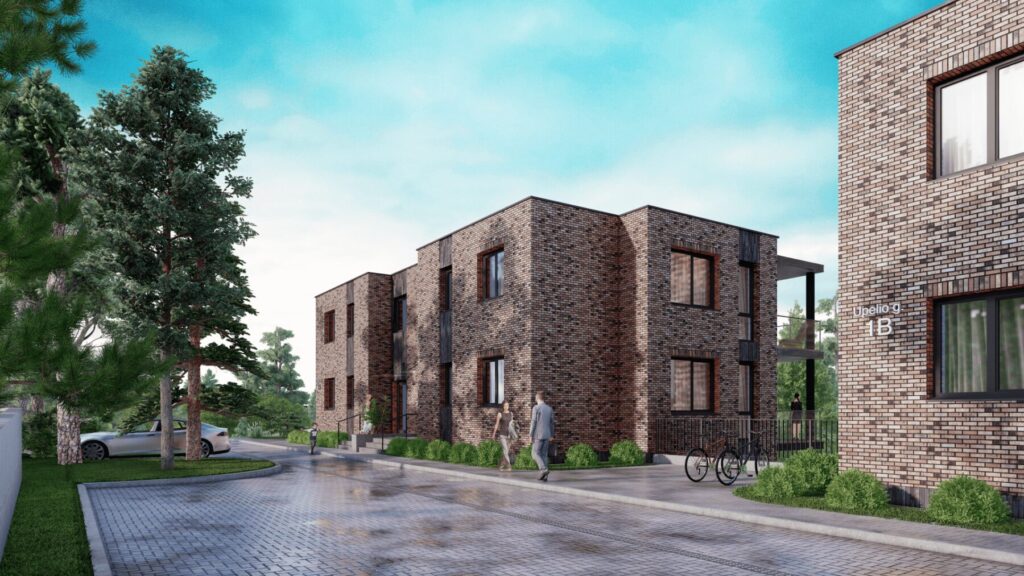 Upelio namai (Upelio g. 1A, 1B, Gineitiškės) - Row housing - visualization