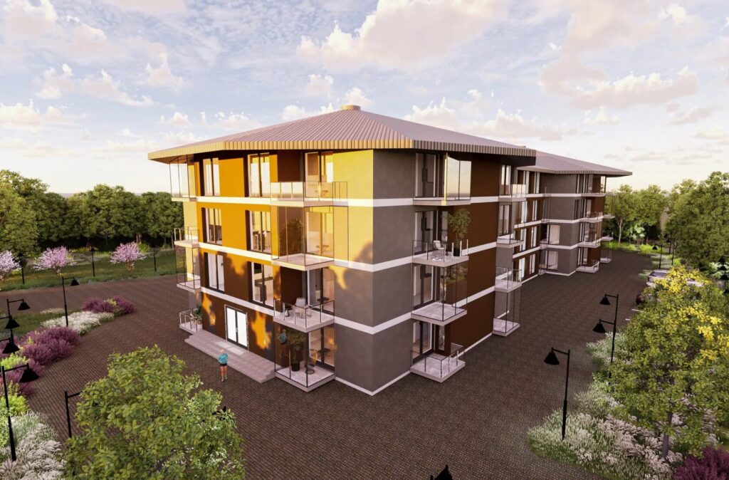 Vakaro alėja (Pavasario g. 6) - Daudzdzīvokļu nams - vizualizācija