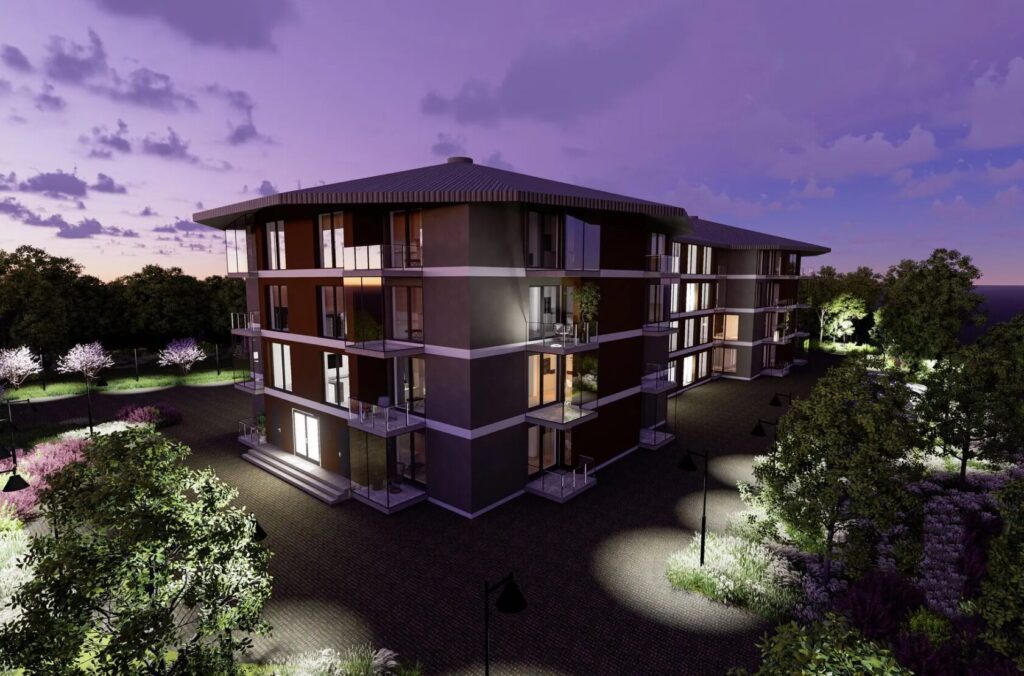 Vakaro alėja (Pavasario g. 6) - Daudzdzīvokļu nams - vizualizācija