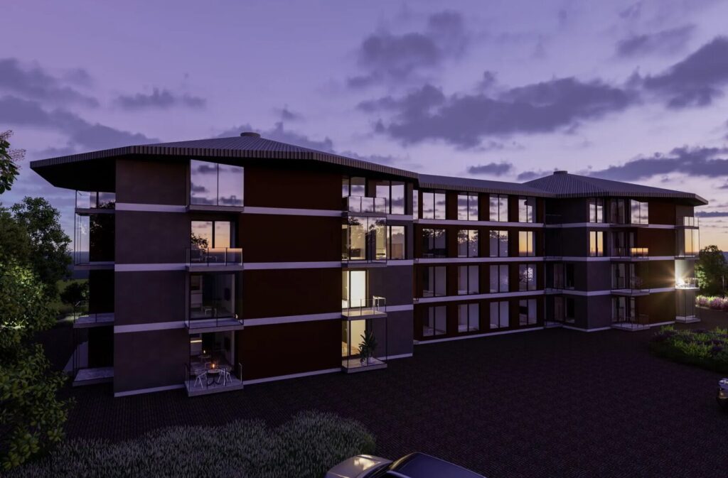 Vakaro alėja (Pavasario g. 6) - Daudzdzīvokļu nams - vizualizācija
