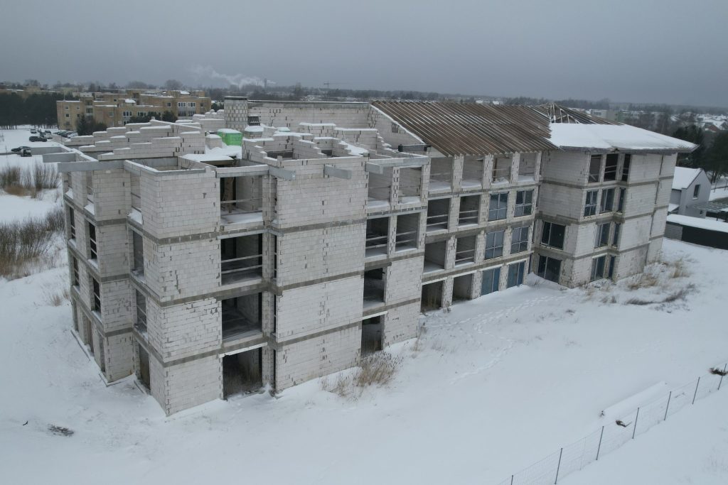 Vakaro alėja (Pavasario g. 6) - Daudzdzīvokļu nams - būvdarbu attēli