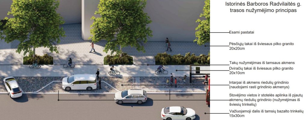 Barboros Radvilaitės g. rekonstrukcija (Barboros Radvilaitės g.) - Bike path, Street - visualization
