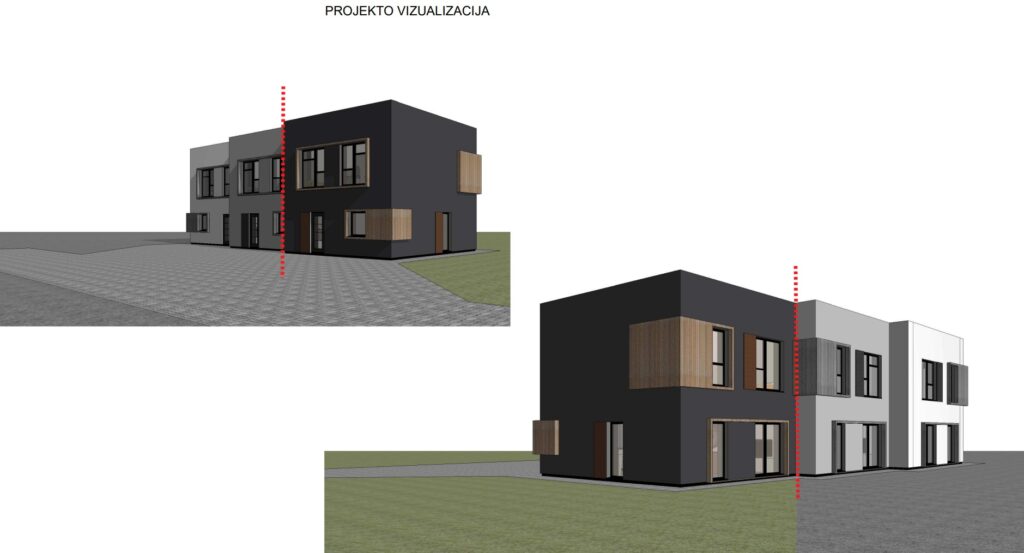 J. Bretkūno g. 30, 32, 44, 46, 48 (J. Bretkūno g. 30, 32, 44, 46, 48) - Row housing - visualization