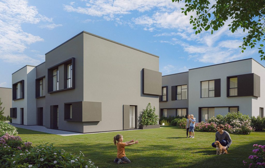 Varnės parko namai (J. Bretkūno g. 30, 32, 44, 46, 48) - Row housing - visualization