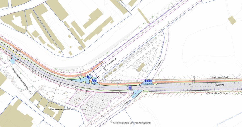 Maironio g. rekonstrukcija (Maironio g.) - Bike path, Street - visualization