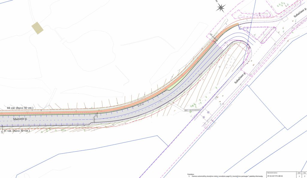 Maironio g. rekonstrukcija (Maironio g.) - Bike path, Street - visualization