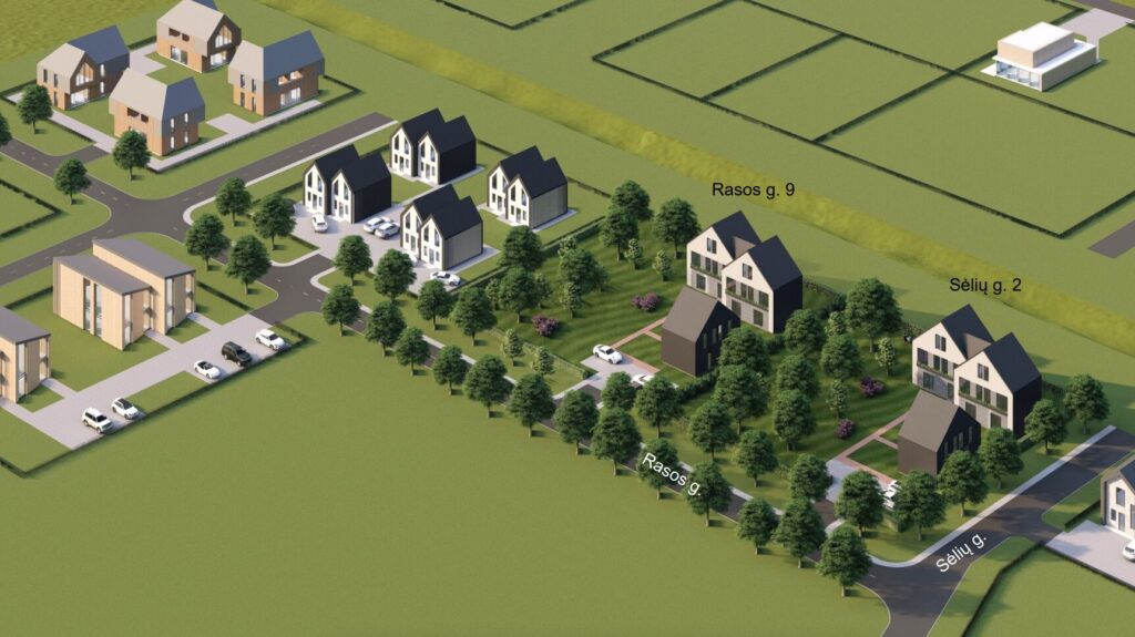 Rasos g. 9, Sėlių g. 2 (Rasos g. 9, Sėlių g. 2) - Row housing - visualization