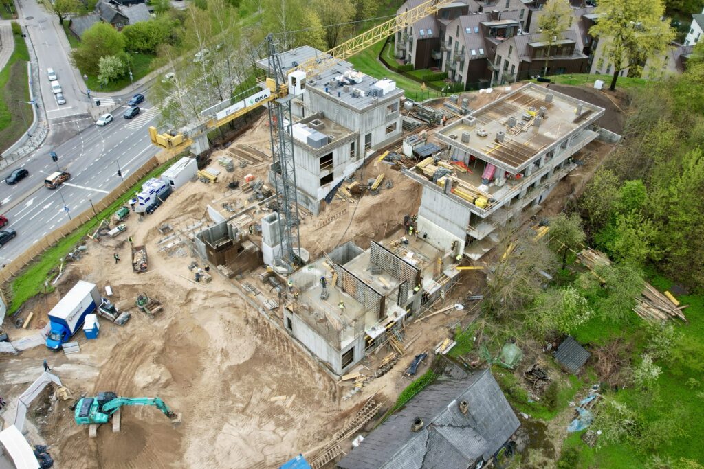 Užupio personos (Filaretų g. 25) - Multi apartment - construction photos