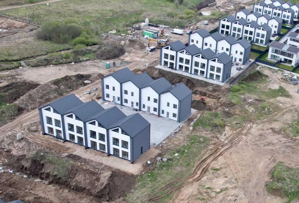 Jokūbo Šimkevičiaus g. kvartalas 4 etapas (Jokūbo Šimkevičiaus g. 22, 24) - Row housing - construction photos