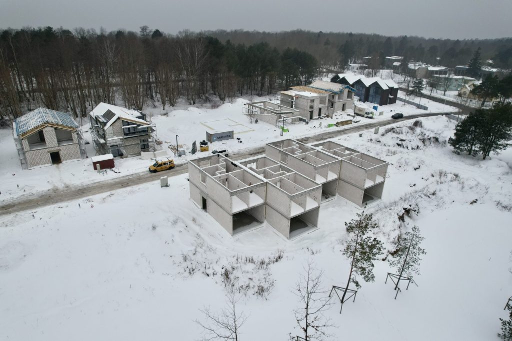 Pušyno Rezidencijos 3 etapas | sublokuoti namai (J. A. Klempo g. 4, 6, 8, 10, 12, 14, 16, 18) - Ridaelamu - ehituse fotod