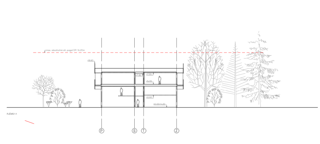 Futuristai | A etapas - viešbutis (Paliepgirių kel. 11) - Viesnīca, Parks, Kūrorts, Sporta laukums vai korti - vizualizācija