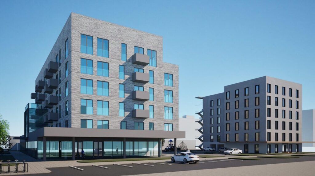 Mustamäe tee 45 / Kuldnoka 1a, 1b (Mustamäe tee 45 / Kuldnoka 1a, 1b) - Hotel, Multi apartment, Other commercial - visualization