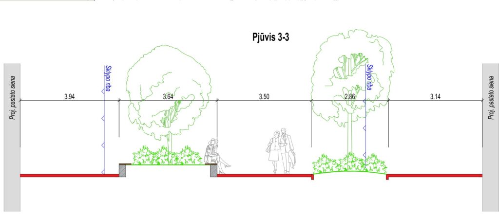 Pėsčiųjų takas tarp Didlaukio g. 53 ir Didlaukio g. 45B (Didlaukio g.) - Gājēju ceļš - vizualizācija