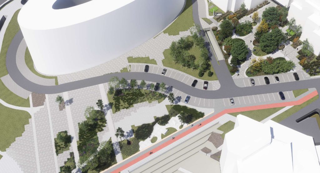 Viešoji erdvė prie Lvivo 68A (Lvivo g.) - Skveras - vizualizacija