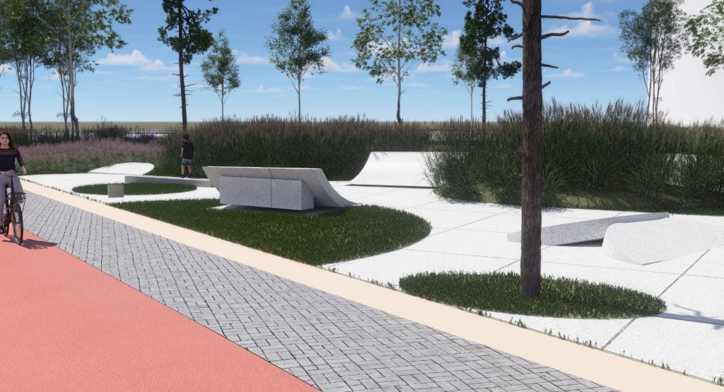 Viešoji erdvė prie Lvivo 68A (Lvivo g.) - Skveras - vizualizacija