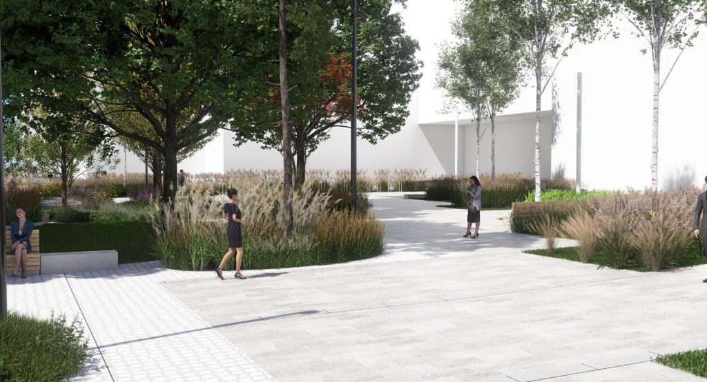 Viešoji erdvė prie Lvivo 68A (Lvivo g.) - Skveras - vizualizacija