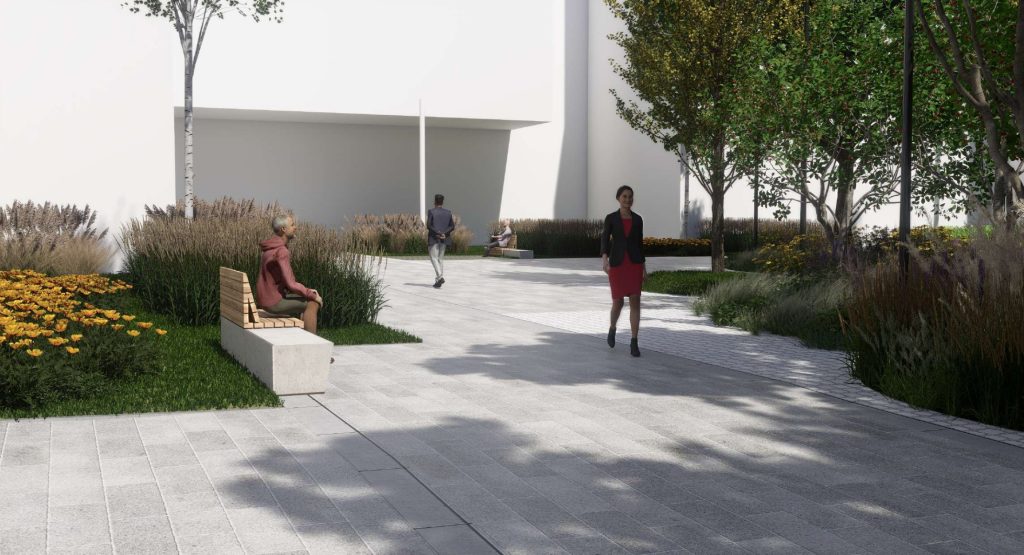 Viešoji erdvė prie Lvivo 68A (Lvivo g.) - Skveras - vizualizacija