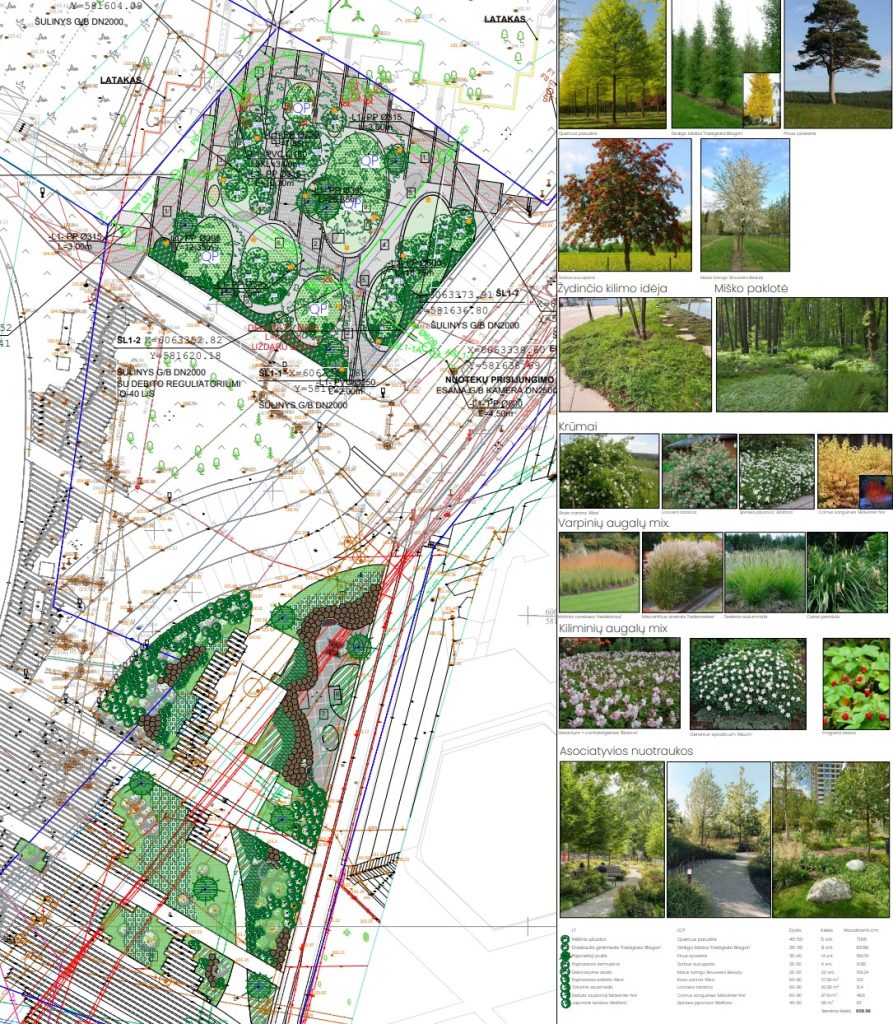 Viešoji erdvė prie Lvivo 68A (Lvivo g.) - Skveras - vizualizacija