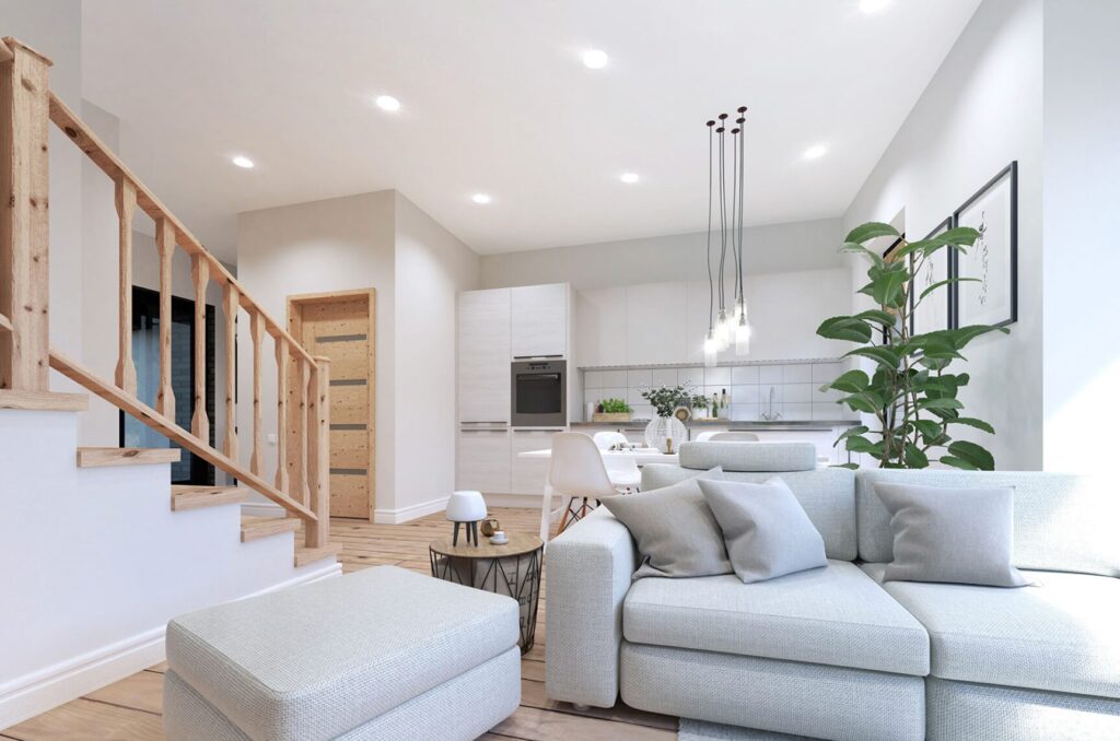 Ąžuolų alėja Paupiuose | 2 etapas (Klemiškės g. 20a) - Row housing - visualization