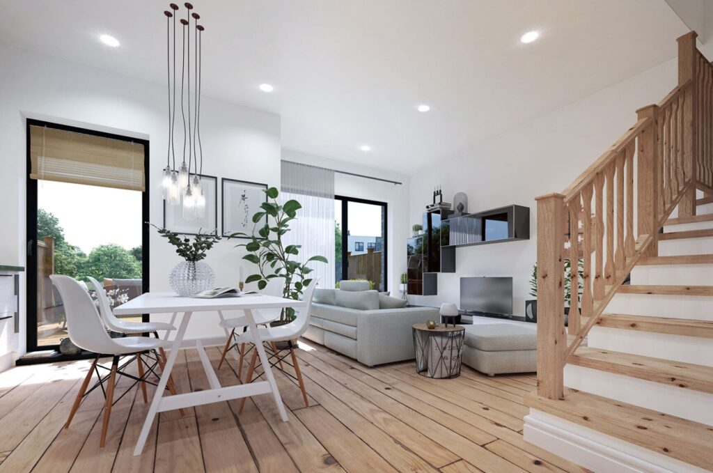 Ąžuolų alėja Paupiuose | 2 etapas (Klemiškės g. 20a) - Row housing - visualization