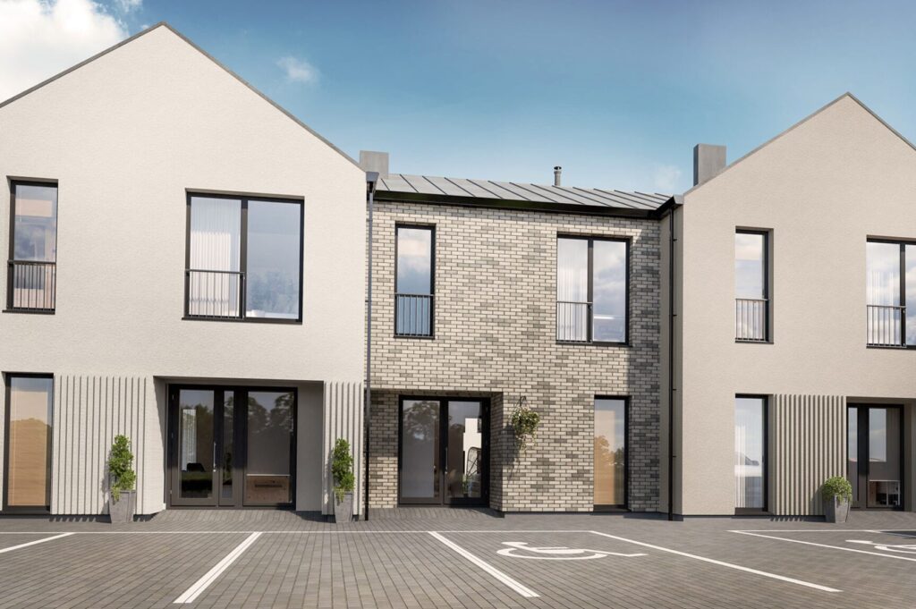 Ąžuolų alėja Paupiuose | 2 etapas (Klemiškės g. 20a) - Row housing - visualization