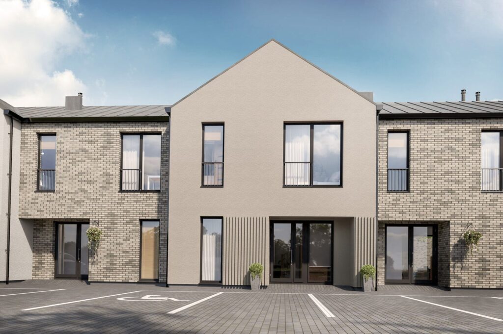 Ąžuolų alėja Paupiuose | 2 etapas (Klemiškės g. 20a) - Row housing - visualization