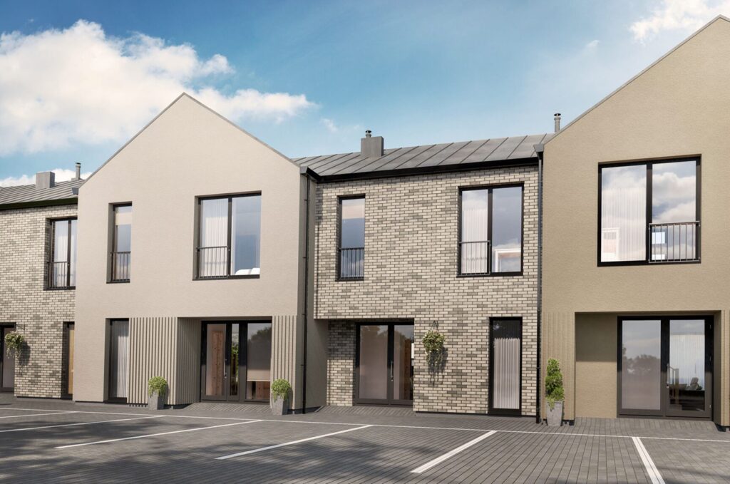 Ąžuolų alėja Paupiuose | 2 etapas (Klemiškės g. 20a) - Row housing - visualization