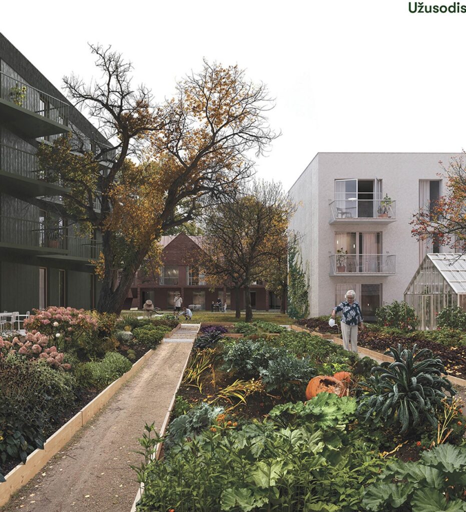 Launagiai 2 rajonas (Petro Joniko g., Žadiškių g., Dieveniškių g.) - Multi apartment, Private house community, Row housing - visualization