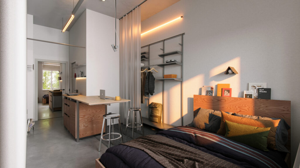 Corner (T. Ševčenkos g. 16) - Hotel, Lofts - visualization