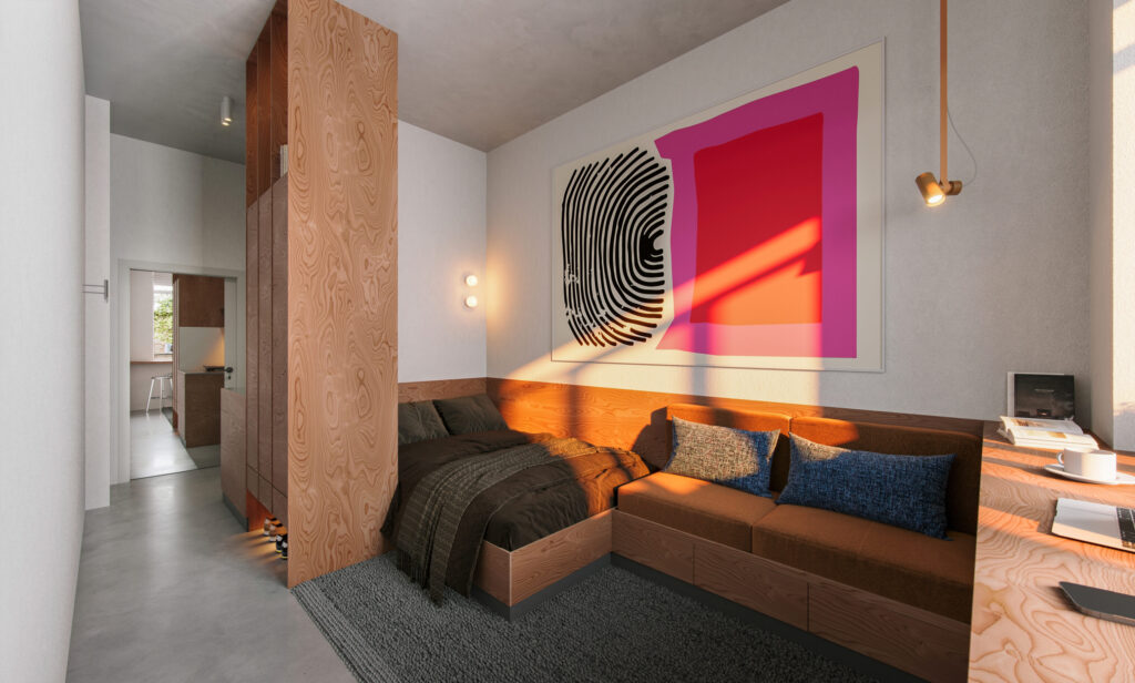 Corner (T. Ševčenkos g. 16) - Hotel, Lofts - visualization