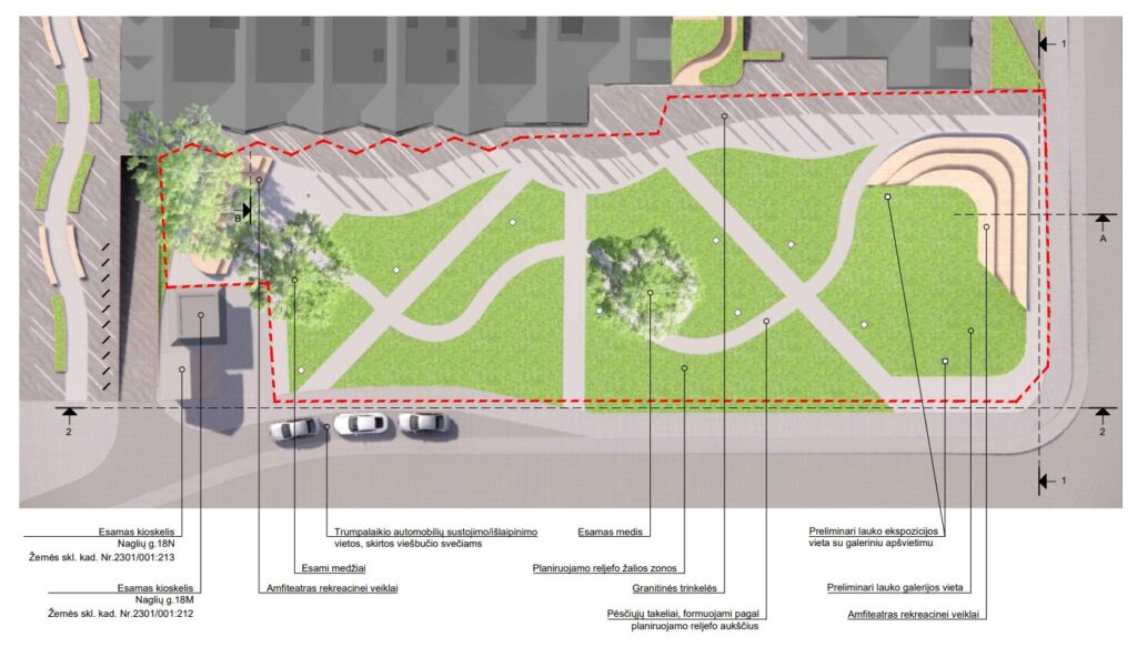 Parkas Naglių g. 18K (Naglių g. 18K) - Park - visualization