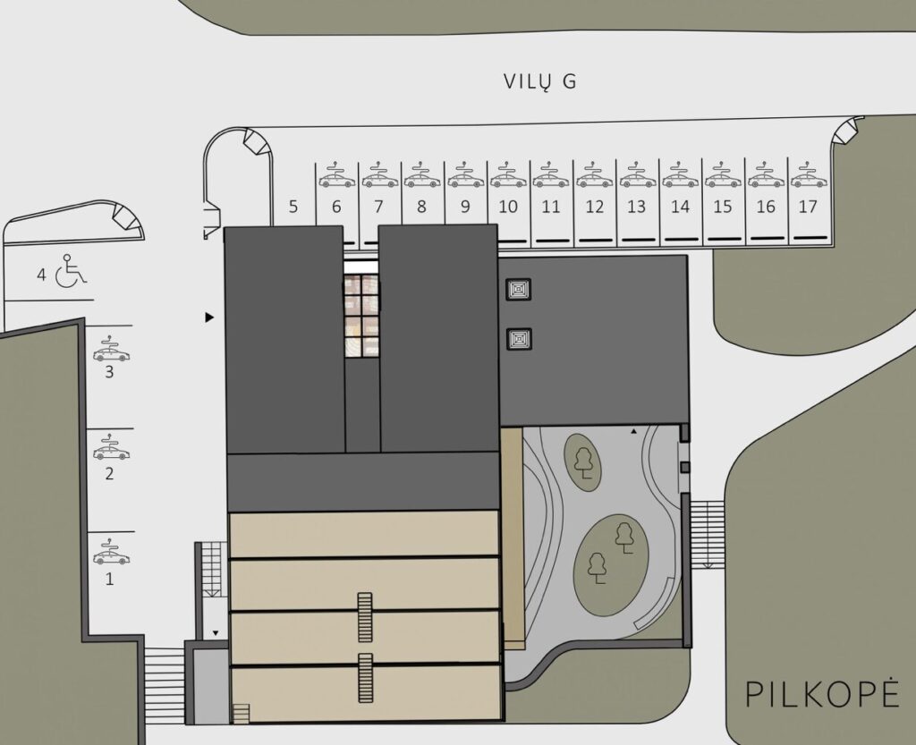 Pilkopė (Vilų g. 14) - Multi apartment - visualization