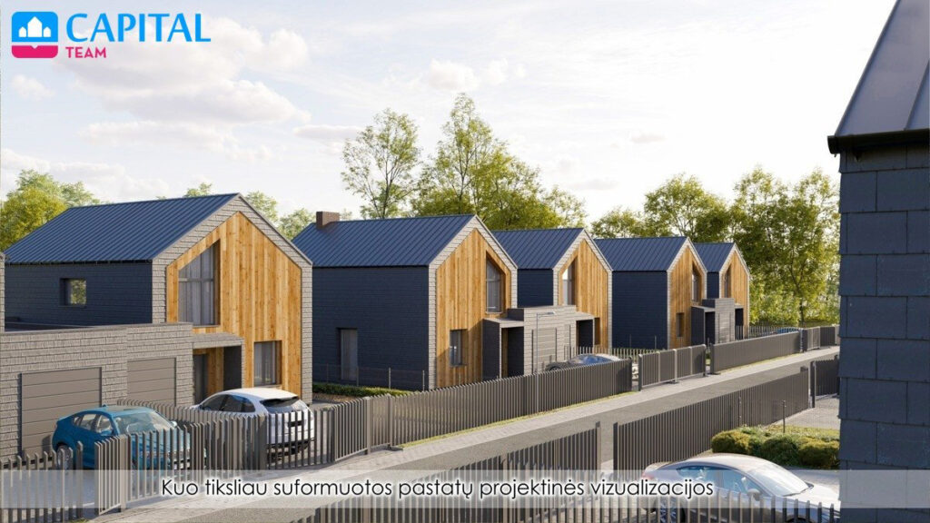 Pušų panorama 2 etapas (Stasio Šilingo g. 85, 85A, 85B, 87, 87A, 87B) - Rindu mājas - vizualizācija