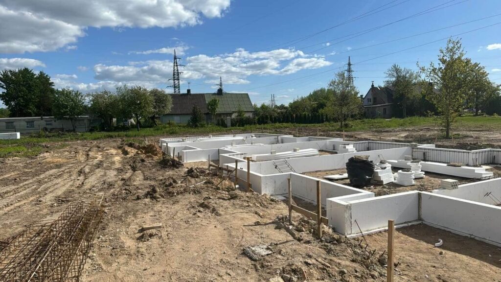 Ąžuolų alėja Paupiuose | 2 etapas (Klemiškės g. 20a) - Row housing - construction photos