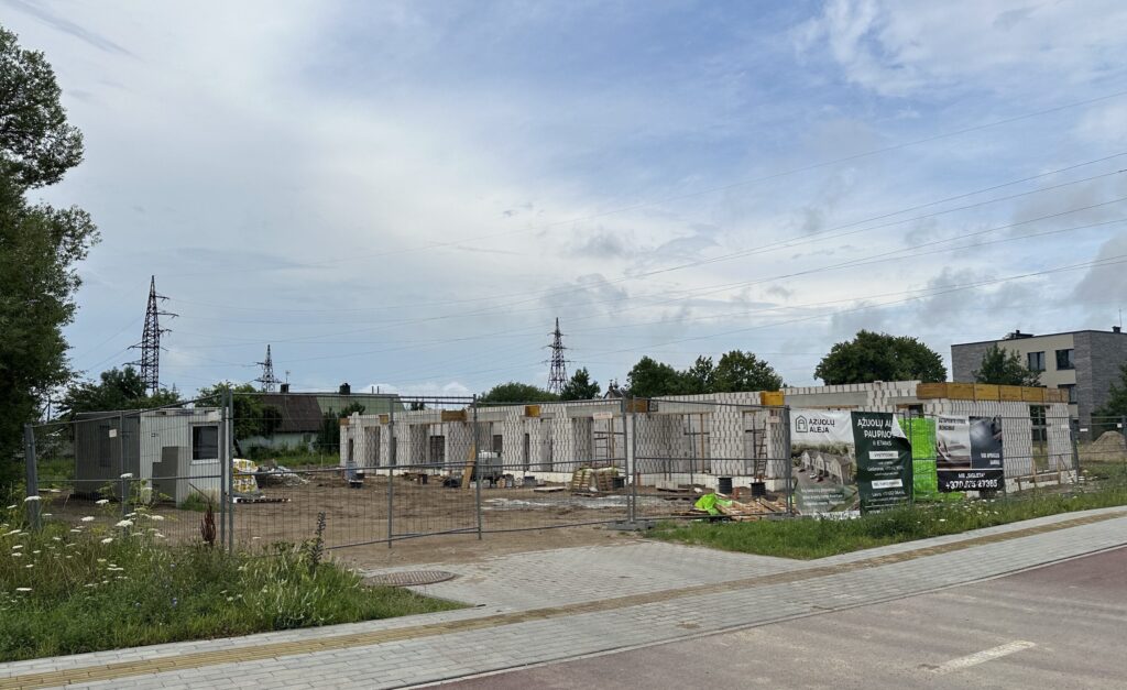Ąžuolų alėja Paupiuose | 2 etapas (Klemiškės g. 20a) - Row housing - construction photos