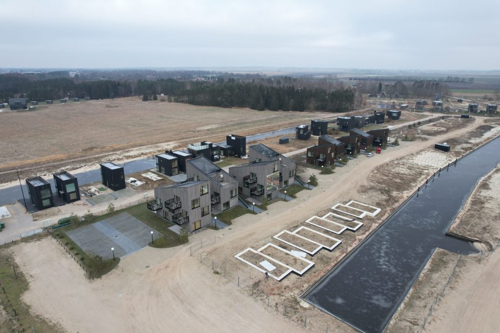 Svencele Dunes | 3C1 etapas (Marių g. 34, 36, 38, 40) - Row housing - construction photos