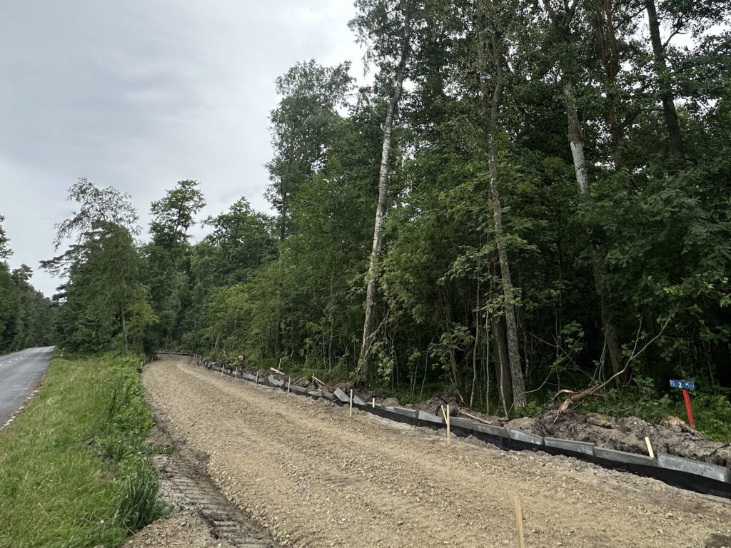 Pėsčiųjų, dviračių takas Smiltynė - Nida tarp 0-2 km ir 15-34 km (Nidos - Smiltynės pl.) - Bike path, Pedestrian path - construction photos