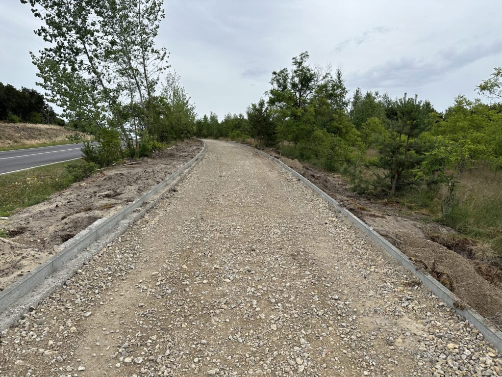 Pėsčiųjų, dviračių takas Smiltynė - Nida tarp 0-2 km ir 15-34 km (Nidos - Smiltynės pl.) - Bike path, Pedestrian path - construction photos