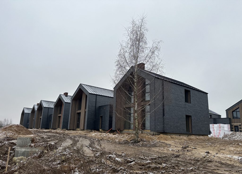 Pušų panorama 2 etapas (Stasio Šilingo g. 85, 85A, 85B, 87, 87A, 87B) - Rindu mājas - būvdarbu attēli