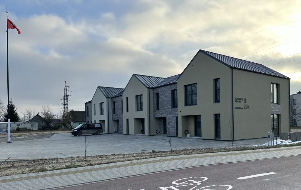Ąžuolų alėja Paupiuose | 2 etapas (Klemiškės g. 20a) - Row housing - construction photos