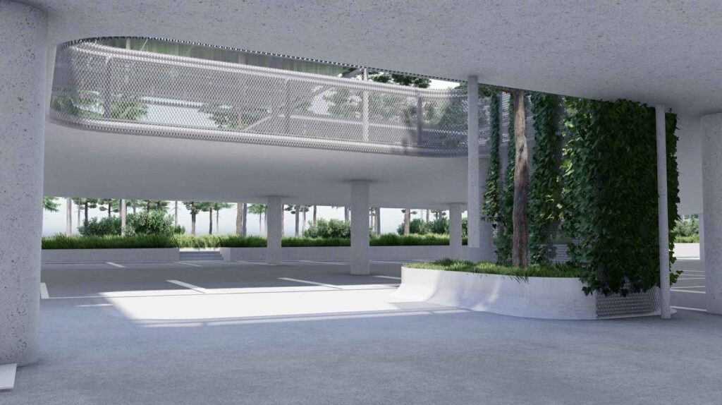 Stovėjimo aikštelė Taikos gatvėje ir E. A. Jonušo gatvės atnaujinimas 2 etapas (Taikos g. 39) - Parkimishoone - visuaalne