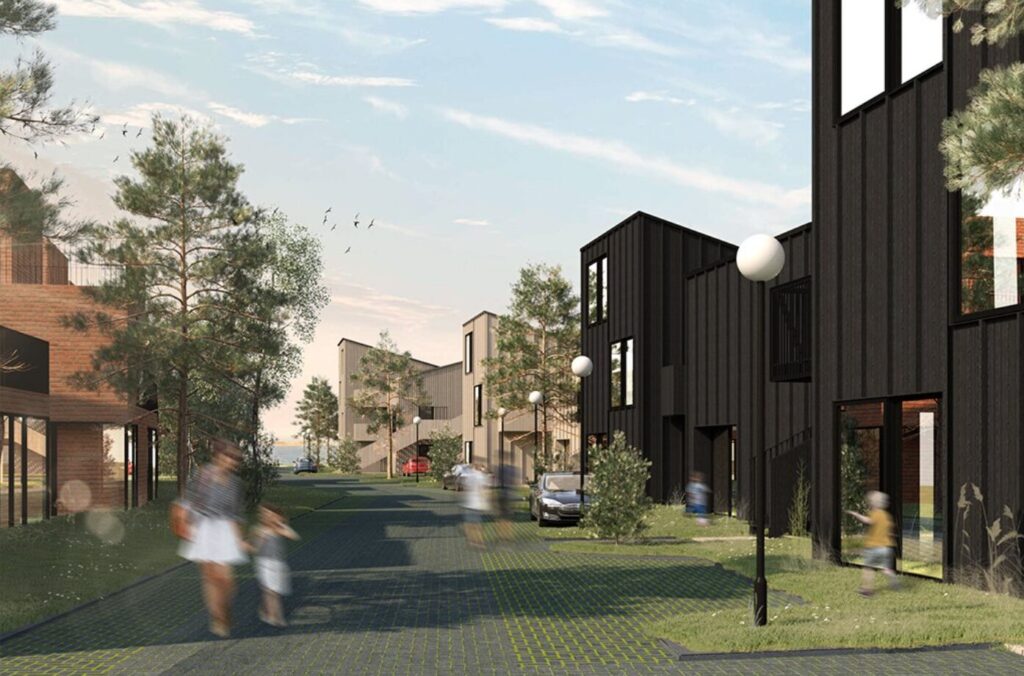 Svencele Dunes | 3A1 etapas (Marių g. 15, 17, 19, 21, 23, 25, 27, 29, 31) - Row housing - visualization