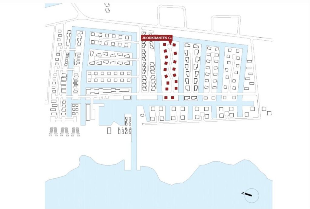 Svencelės salos | Juodkrantės sala (Juodkrantės g. 1, 2, 3, 4, 5, 6, 7, 8, 9, 10, 11, 12, 13, 14, 15, 16, Vandenų g. 16, 18) - Private house community - visualization