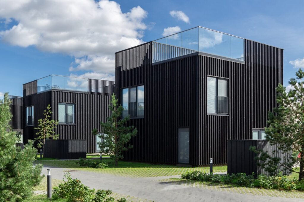 Svencelės salos | Juodkrantės sala (Juodkrantės g. 1, 2, 3, 4, 5, 6, 7, 8, 9, 10, 11, 12, 13, 14, 15, 16, Vandenų g. 16, 18) - Private house community - visualization