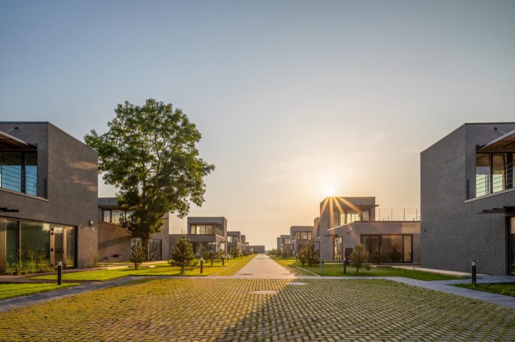 Svencelės salos | Pervalkos sala (Pervalkos g. 1, 2, 3, 4, 5, 6, 7, 8, 9, 10, 11, 12, 13, 14, 15, 16, Vandenų g. 12, 14) - Private house community - visualization